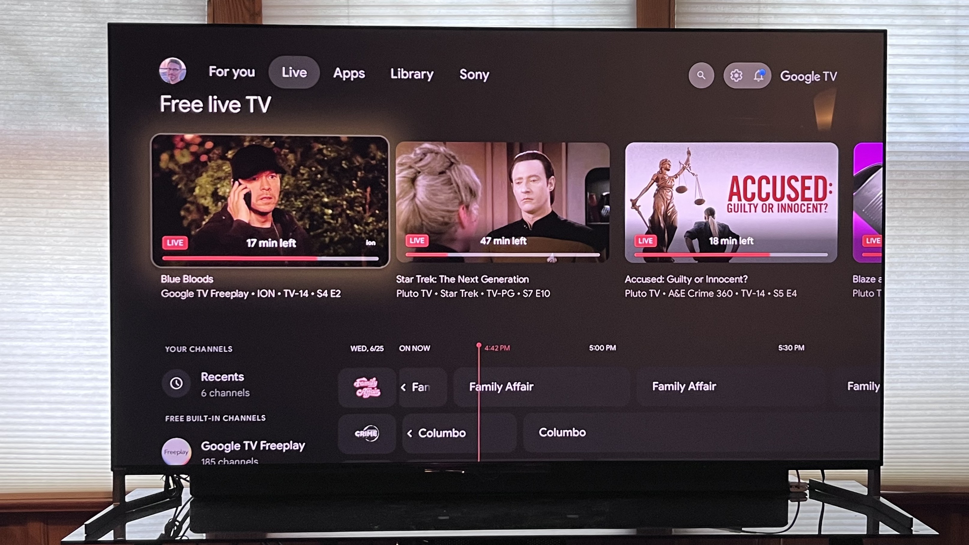 Sony Bravia 8 II Google TV interface