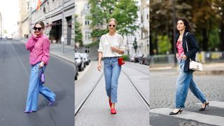 what to wear to the theatre street style influencers wearing jeans and a blouse