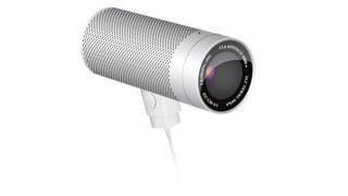 The iSight camera on a blank white backdrop