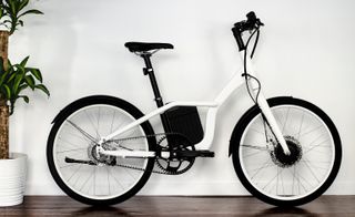 electric bike infront of white wall