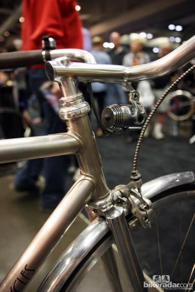Nicely filed long-point, low-profile lugs on this Winter Bicycles machine.
