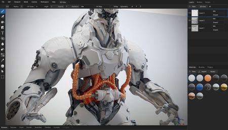 Screenshot from ArmorPaint texture app for 3D modelling