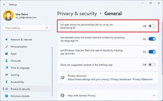 Disable app apps on Windows 11
