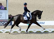 Charlotte Dujardin and Valegro on their way to winning the grand prix special at the 2013 Europeans