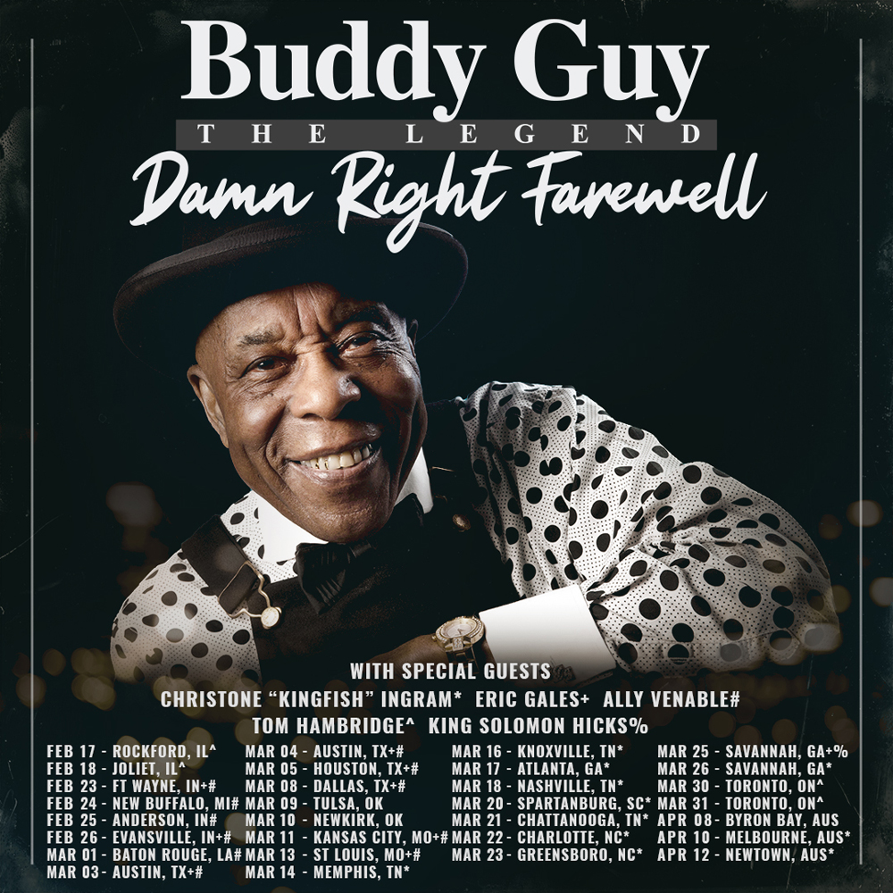 Buddy Guy announces farewell tour, featuring Eric Gales, Christone