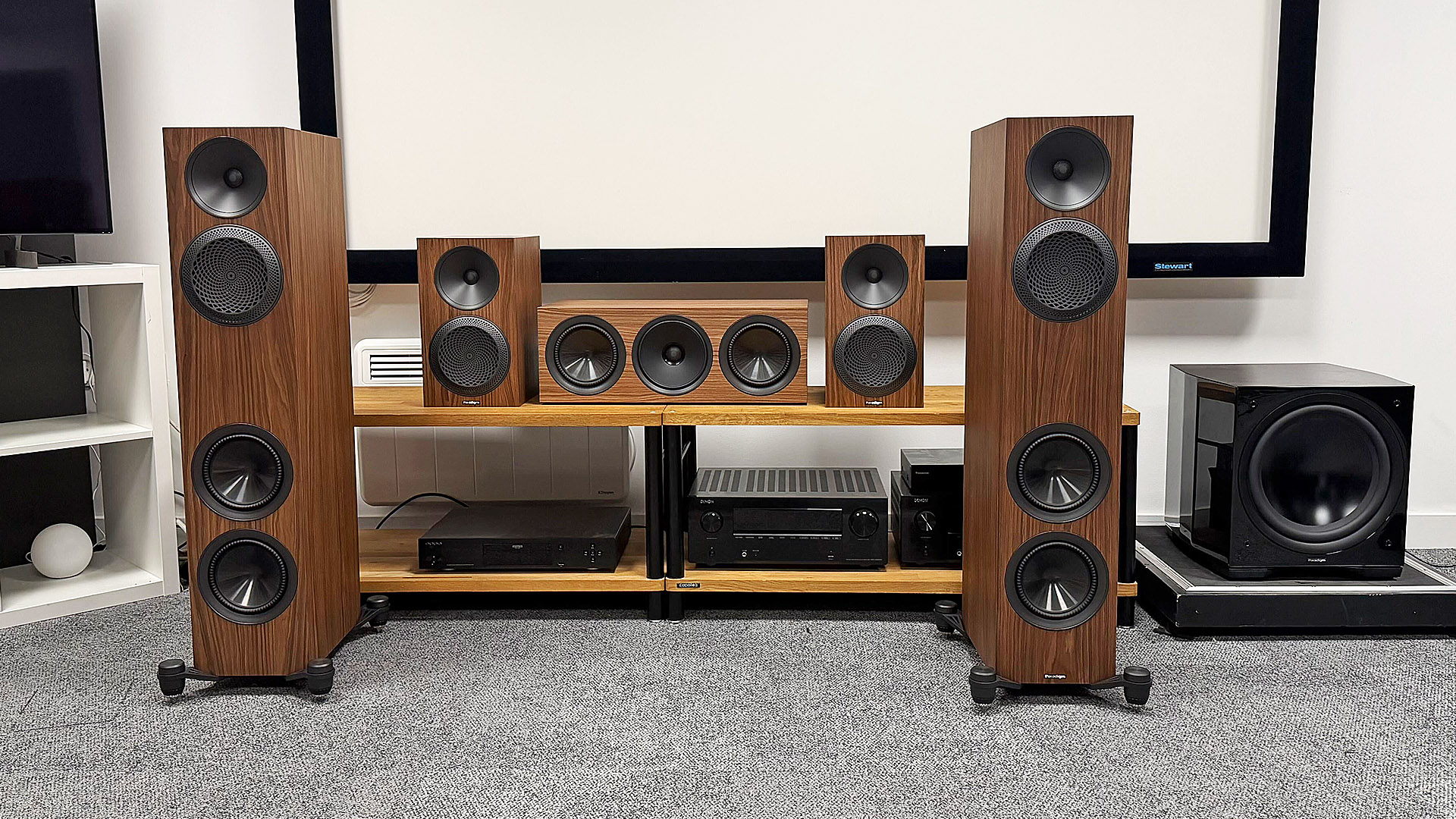 A photograph of a speaker from the Paradigm Premier v2 5.1 package