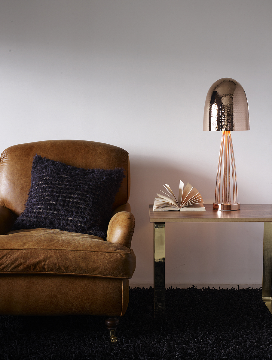 Copper table lamp