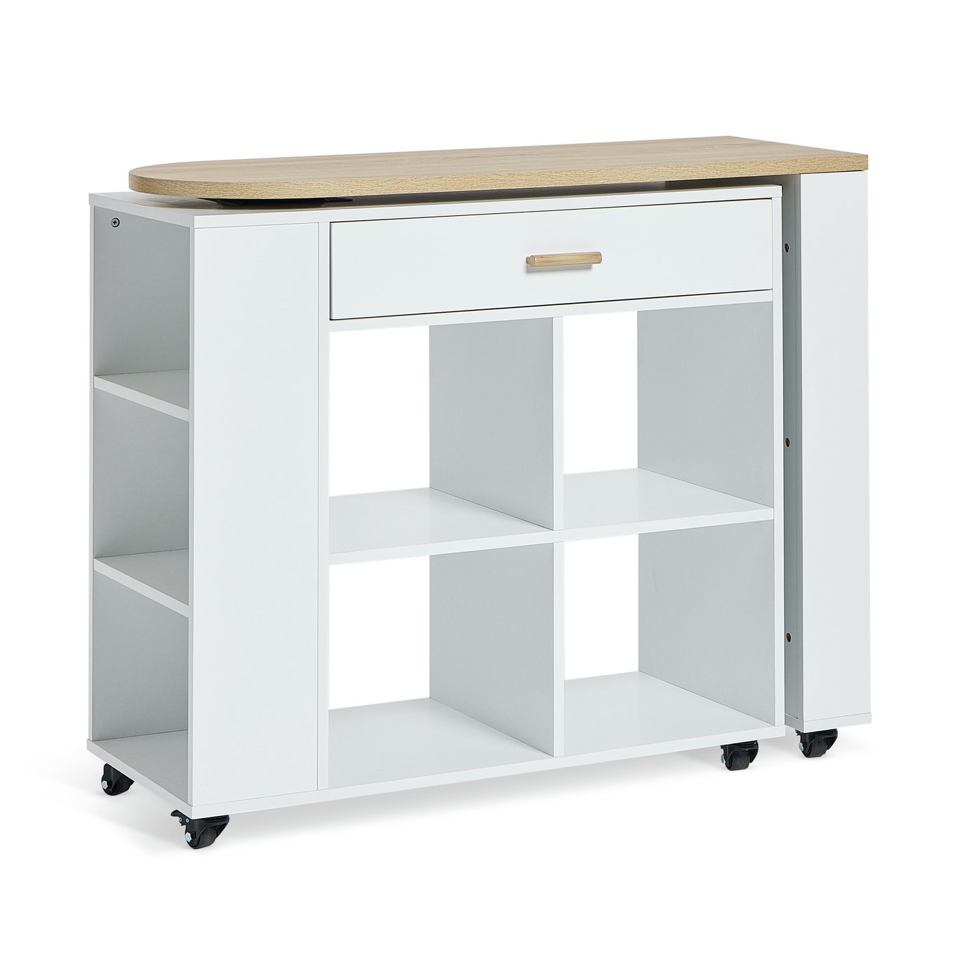 Argos Home Squares Wooden Bar Island - White
