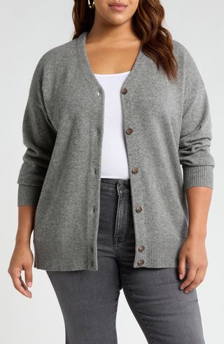 Relaxed V-Neck Cardigan