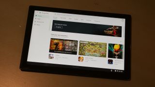 Asus Chromebook Detachable CM3 showing Google Play Store
