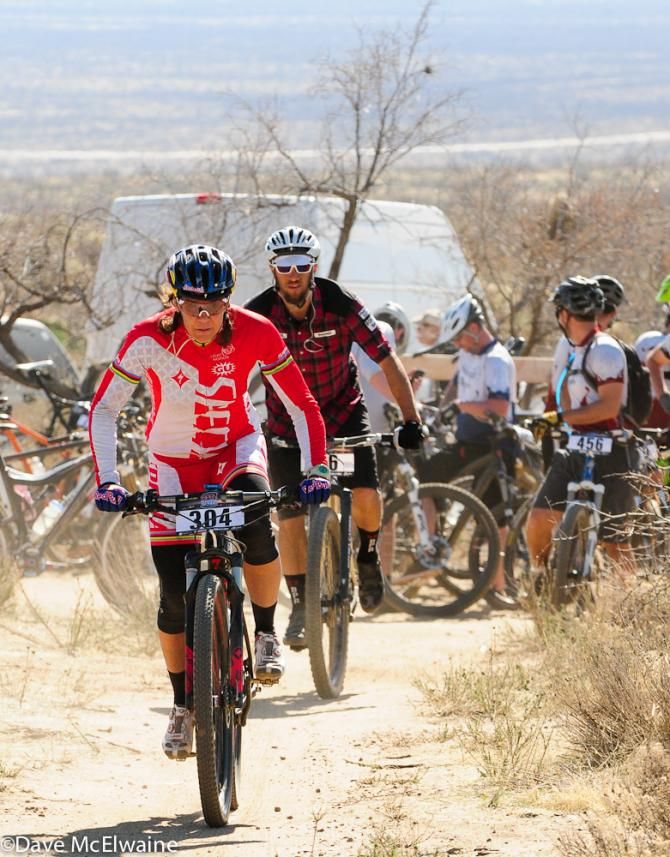 Rebecca Rusch (Specialized) won the Co-ed Duo competition with Nat Ross by riding 20 laps