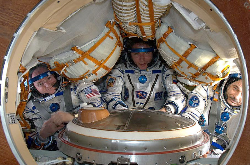 Scott Kelly, Kornienko and Volkov 