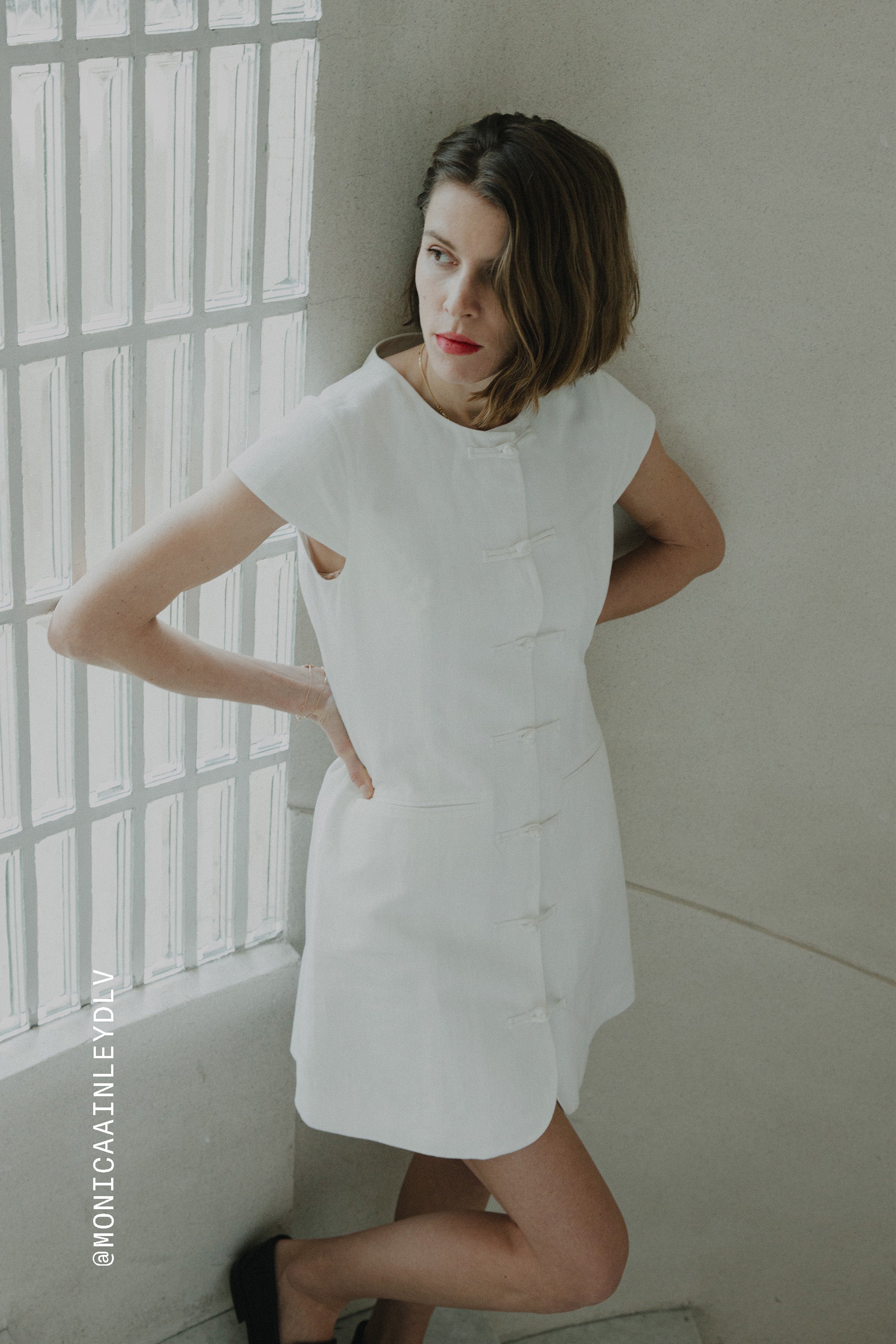Jennie Cap Sleeve Linen Dress