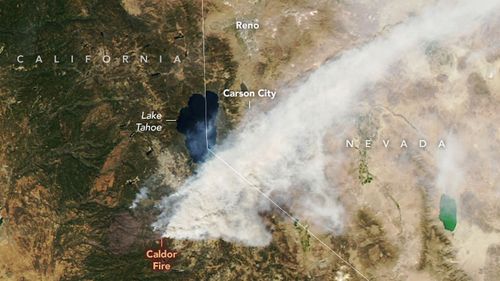 California's Caldor Fire seen from space in harrowing satellite images ...