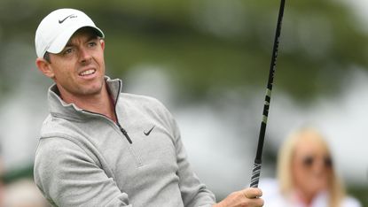 Rory McIlroy hits a golf shot