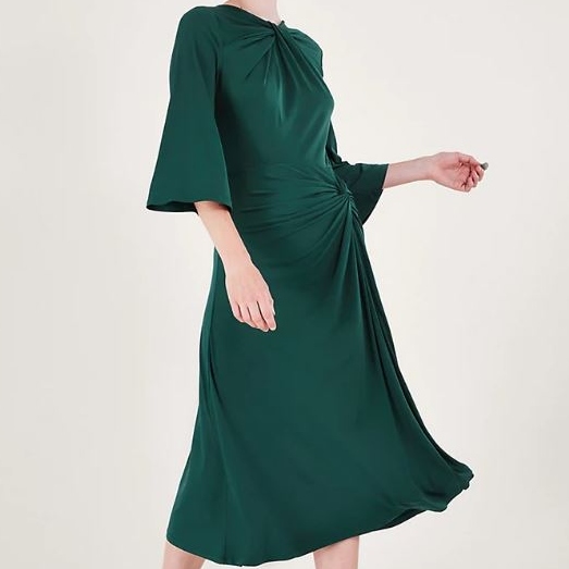 Princess Eugenie's emerald silk gown and embellished heels | Woman & Home