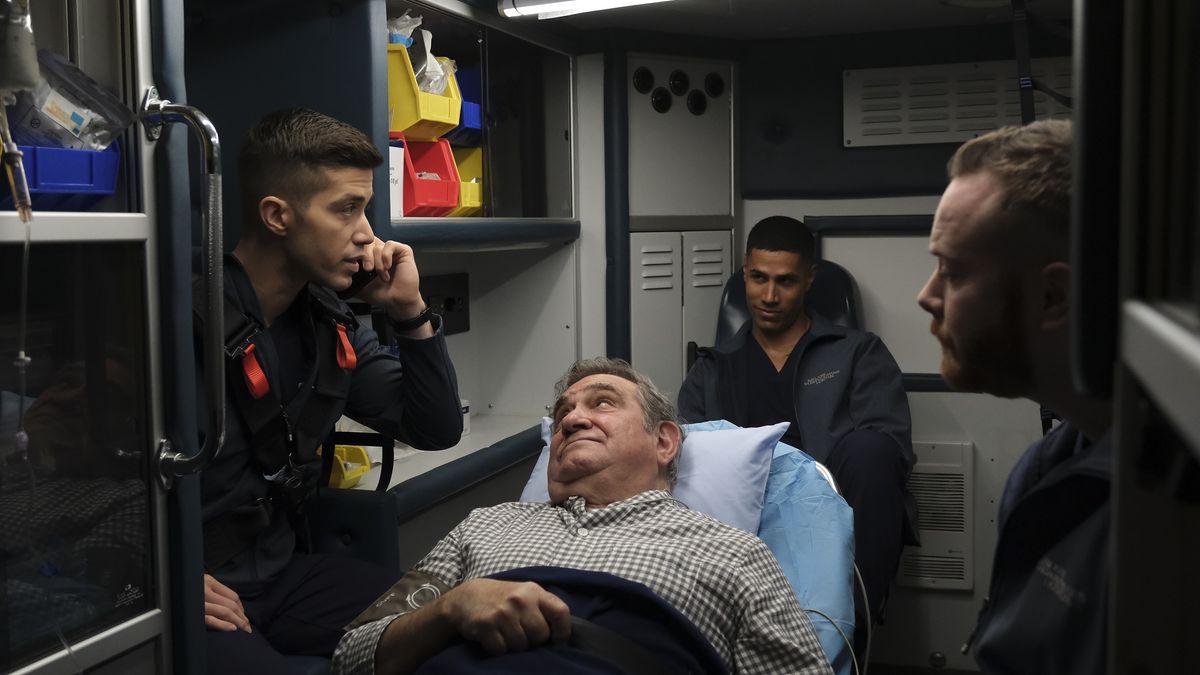 Brandon Larracuente, Dan Lauria, Chuku Modu and Giacomo Baessato in The Good Doctor