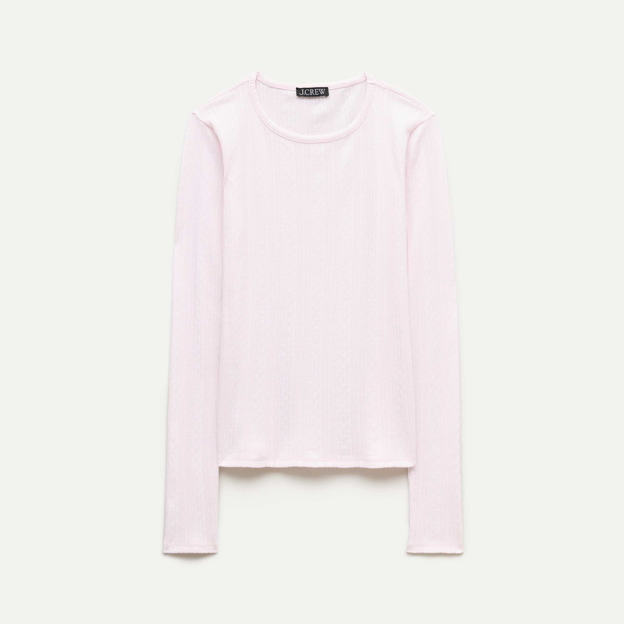 Pointelle Long-Sleeve T-Shirt