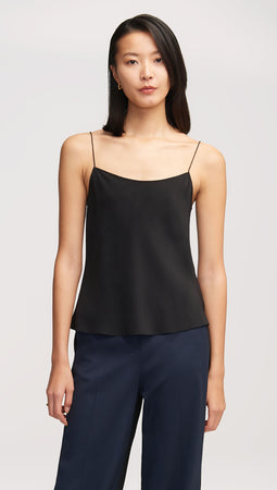 Camisole in Matte-Side Silk Charmeuse | Black