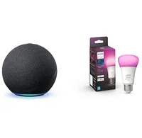 Echo (4th Gen) and Philips Hue color smart bulb: $154.98 now $49.99 at Amazon