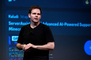 Groq Spokesperson on a stage