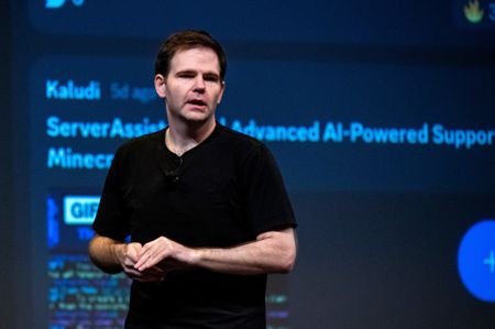 Groq Spokesperson on a stage