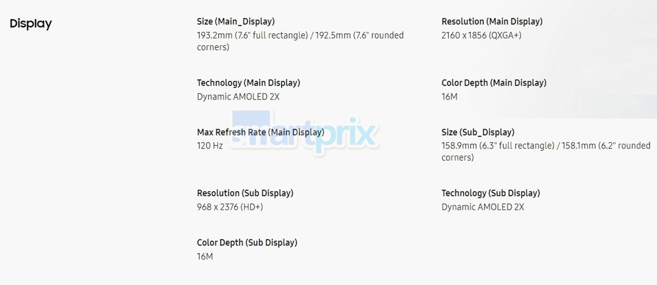 Samsung Galaxy Z Fold 6 leaked specs