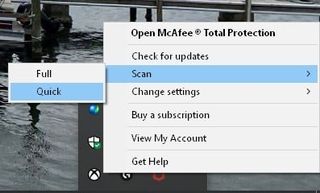 Mcafee Total Protection System Tray