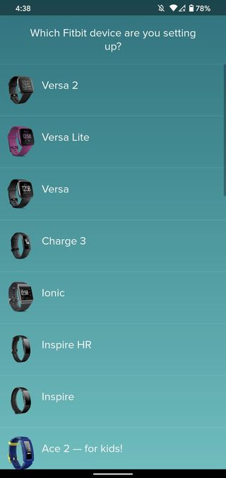 Setting up a Fitbit Versa 2 with the Android app