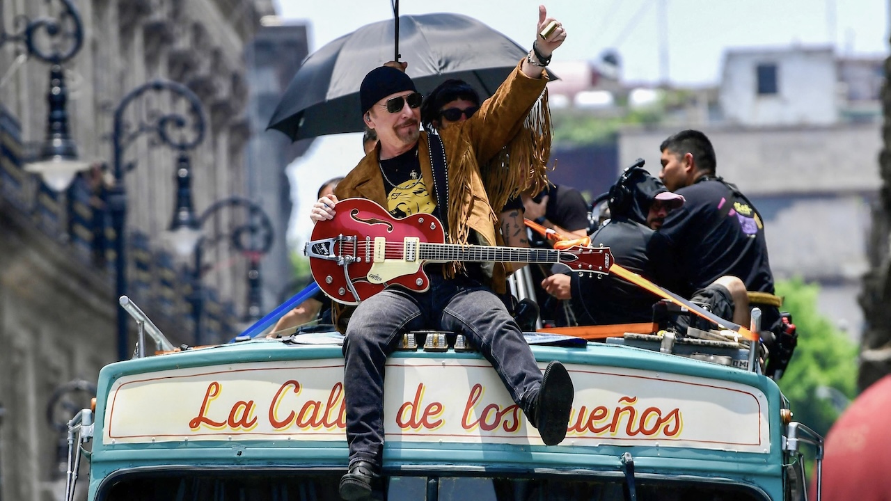 U2 guitarist Dave Evans, known as The Edge
