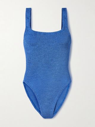 Metallic Seersucker Swimsuit