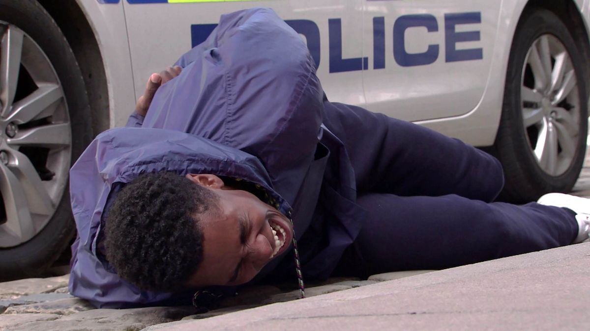 James Bailey is attacked in Coronation Street.