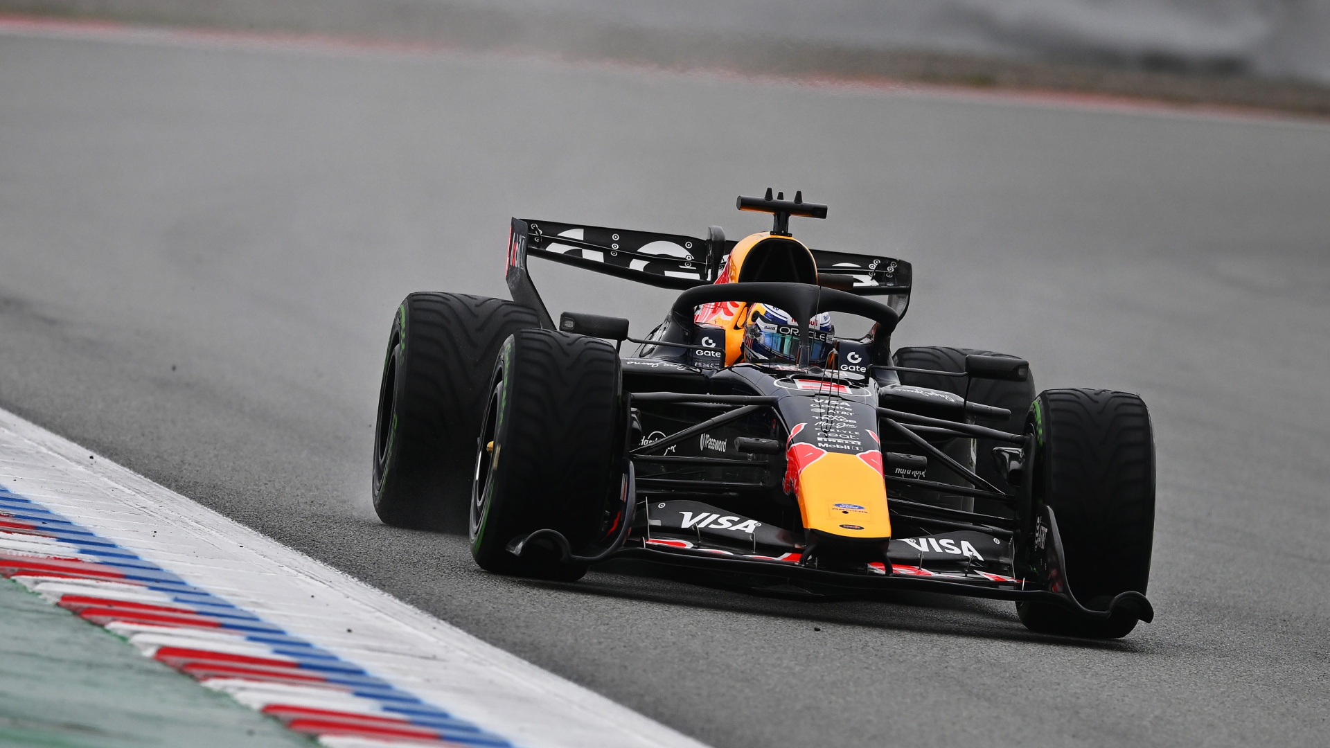Max Verstappen driving his Red Bull ahead of 2026 F1 Preseason Testing