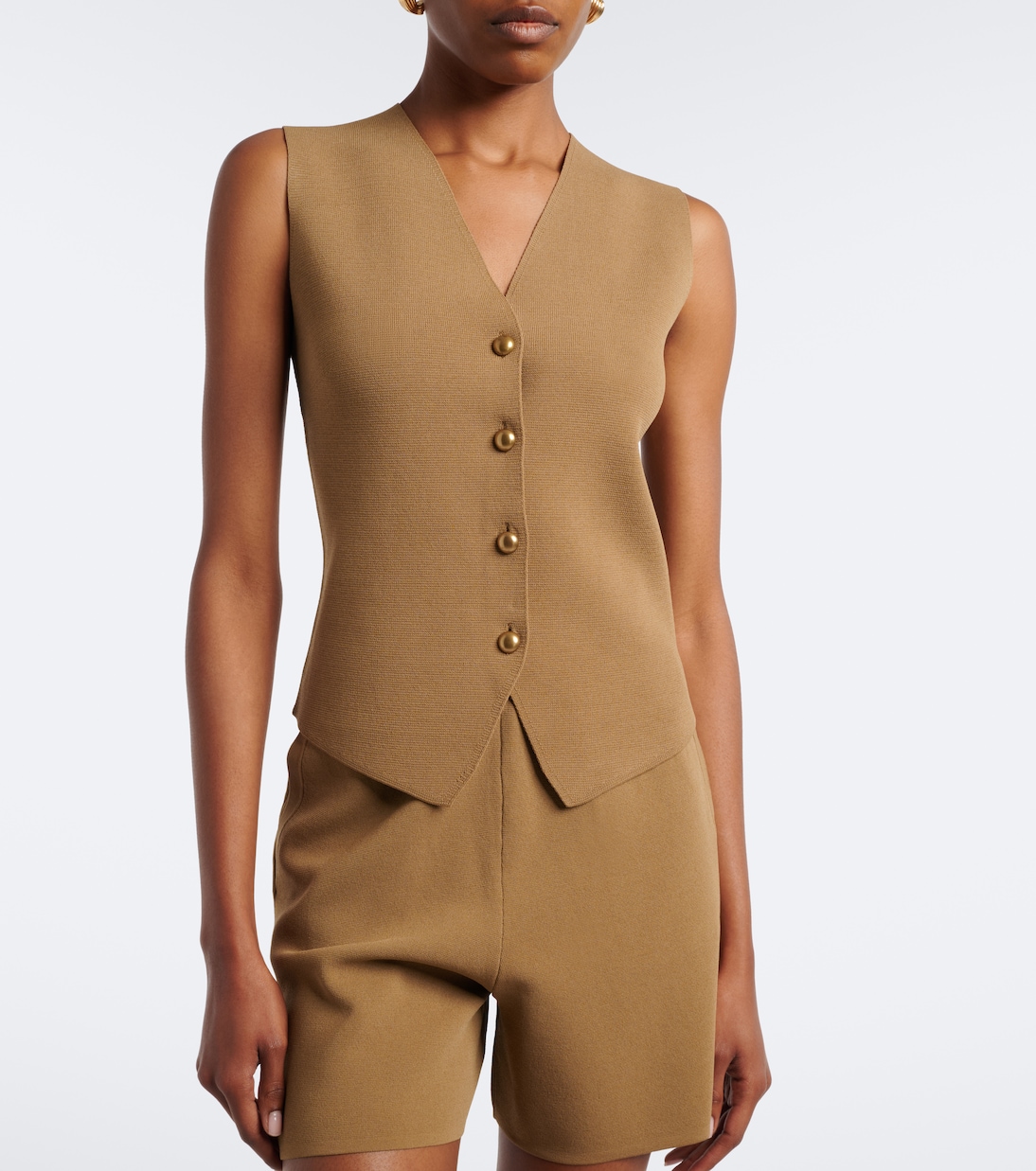 Knitted Vest in Green - Max Mara