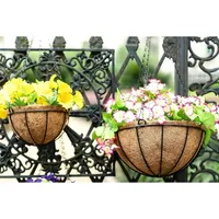 Gogcaro 8 Inch Metal Hanging Basket With Coconut Liner Gogcaro 8 Inch Metal Hanging Basket With Coconut Liner