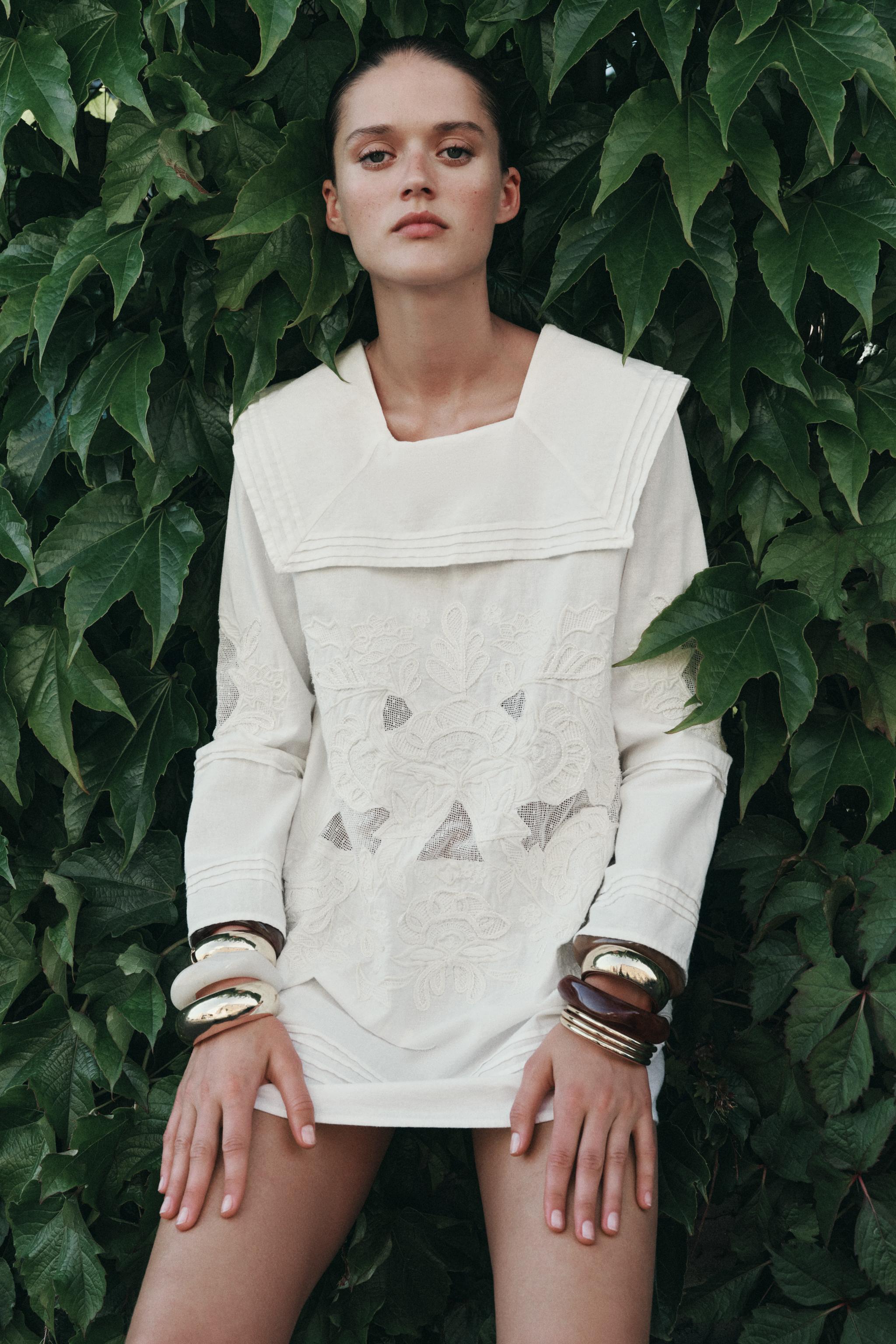 Zw Collection Embroidered Short Dress