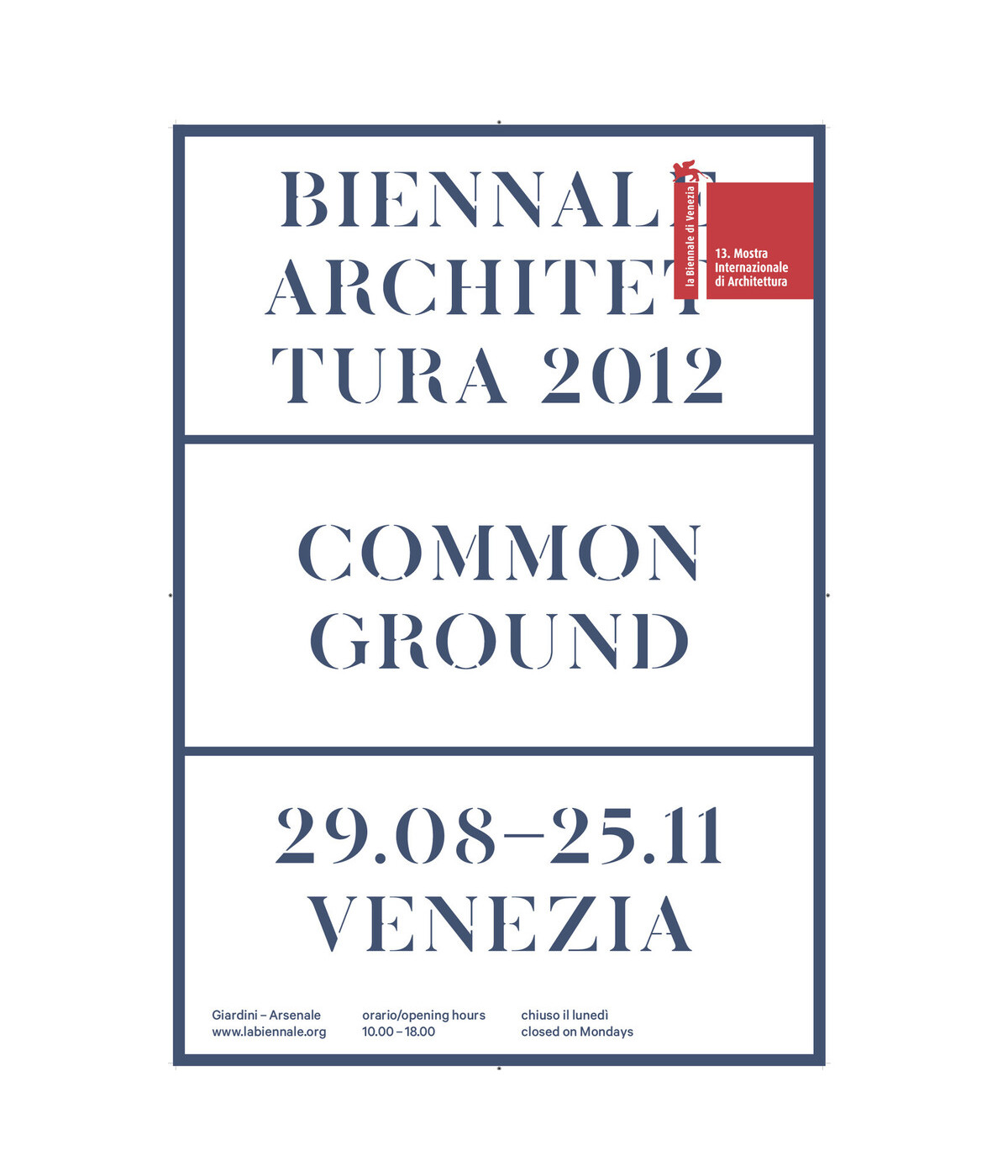 The poster for the 2012 Venice Architecture Biennale