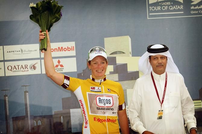 Kirsten Wild (Team Argos-Shimano) leads the Ladies Tour of Qatar with one stage remaining.
