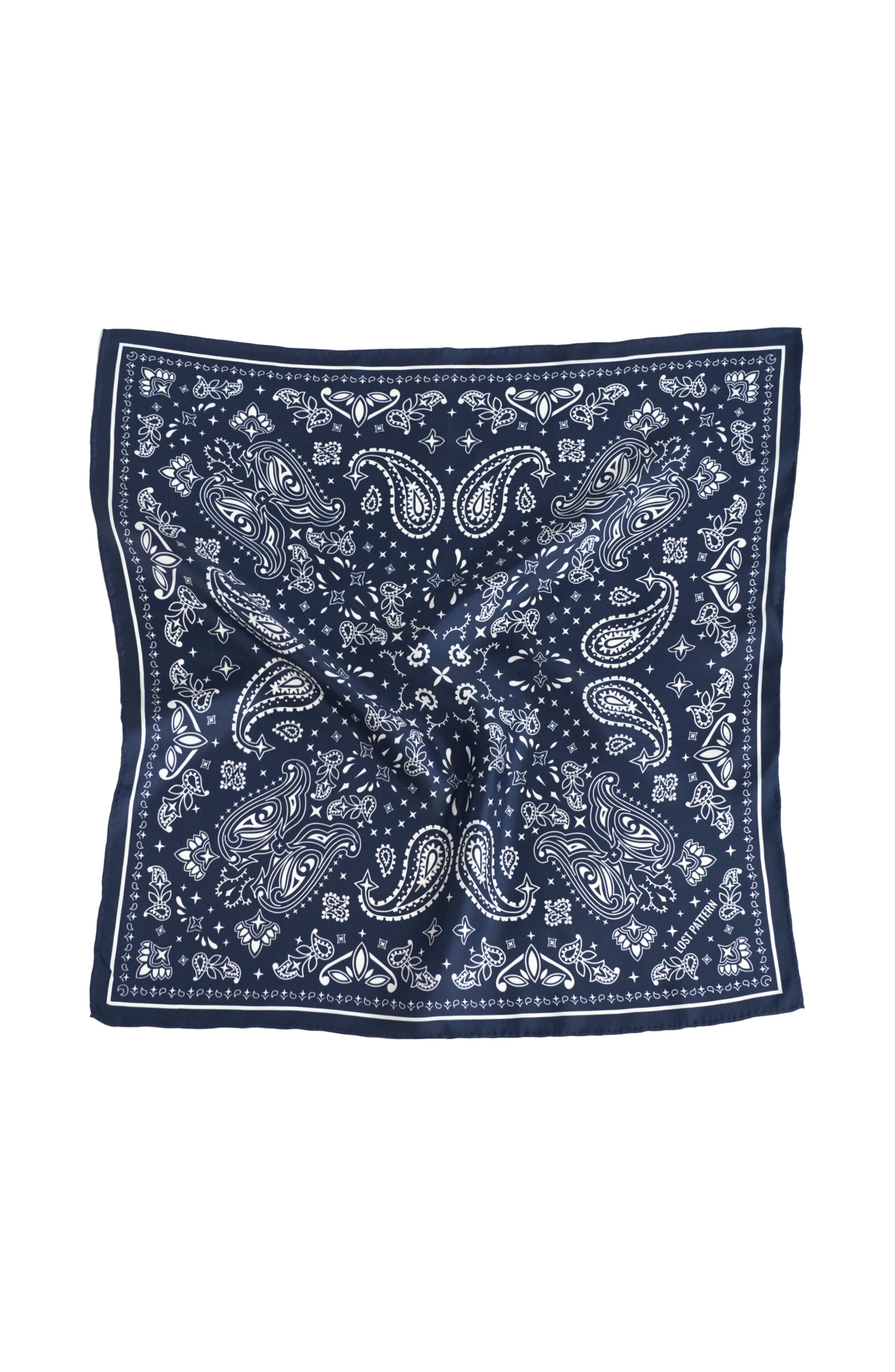 Lost Pattern, "paisley" Silk Bandana Scarf