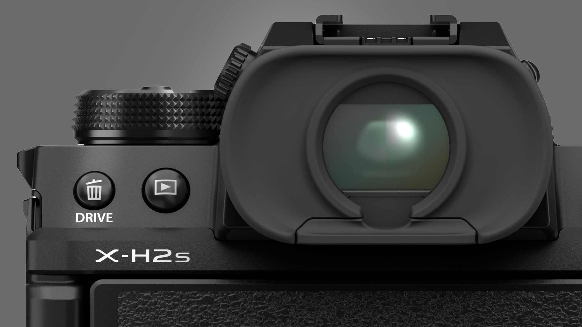 The viewfinder of the Fujifilm X-H2S camera