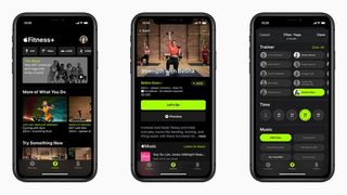 Apple Fitness+ screenshots on iPhone
