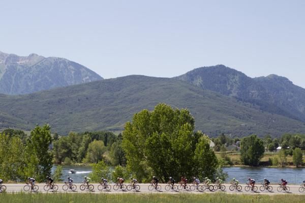 A stunning backdrop to the racing action during stage 1 at the Tour of Utah.