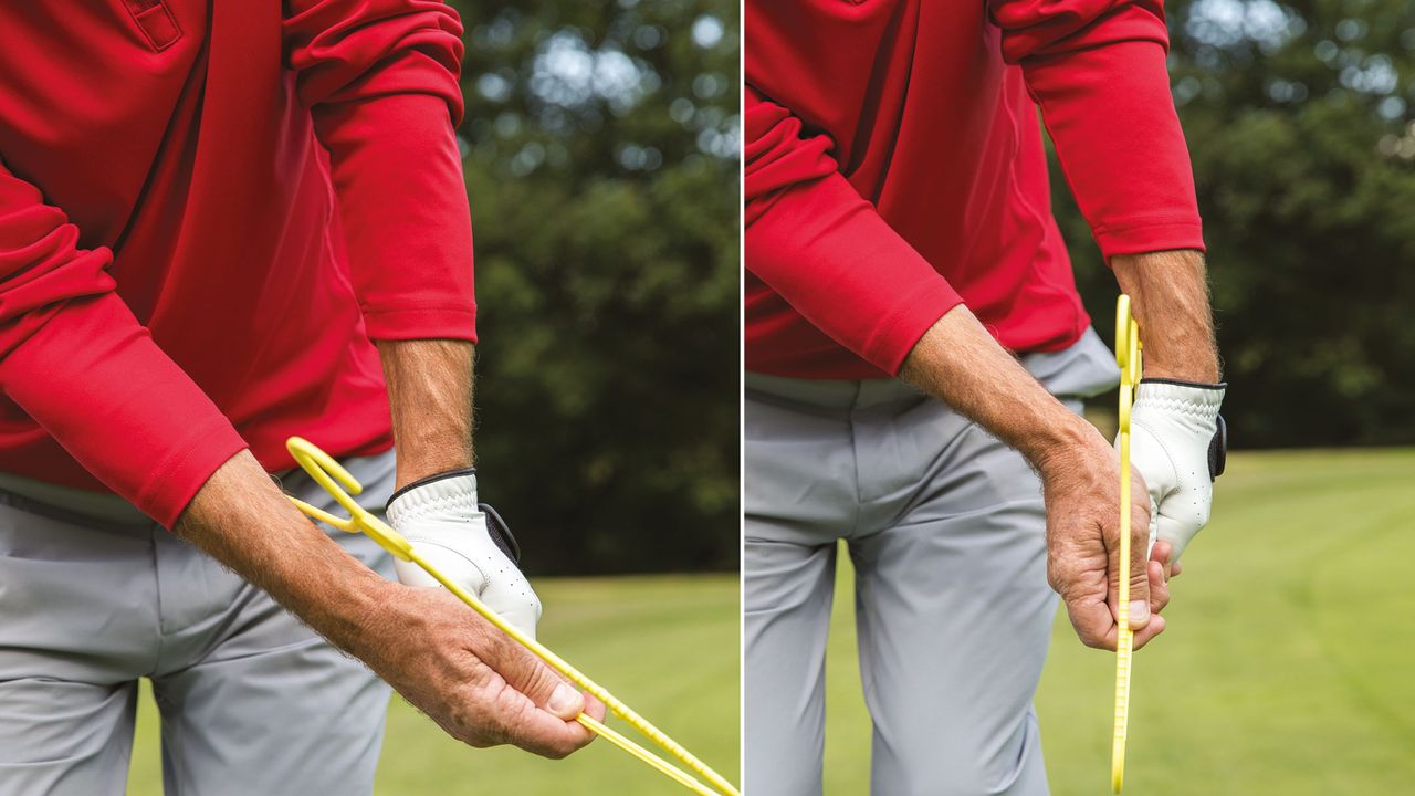 Chipping drills using a coat hanger 