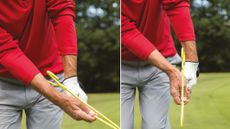 Chipping drills using a coat hanger 