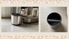 Sage Knock Box Coffee Accessory in Laura's home