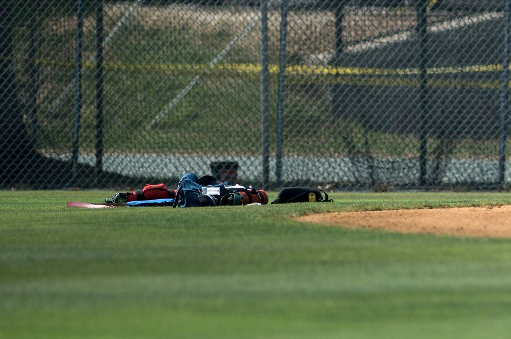 Scene of shooting at baseball field.