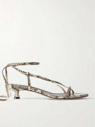 Paige Snake-Effect Leather Sandals