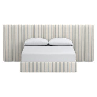 Kennedy Extra Wide Channel-Tufted Upholstered Bed & Headboard