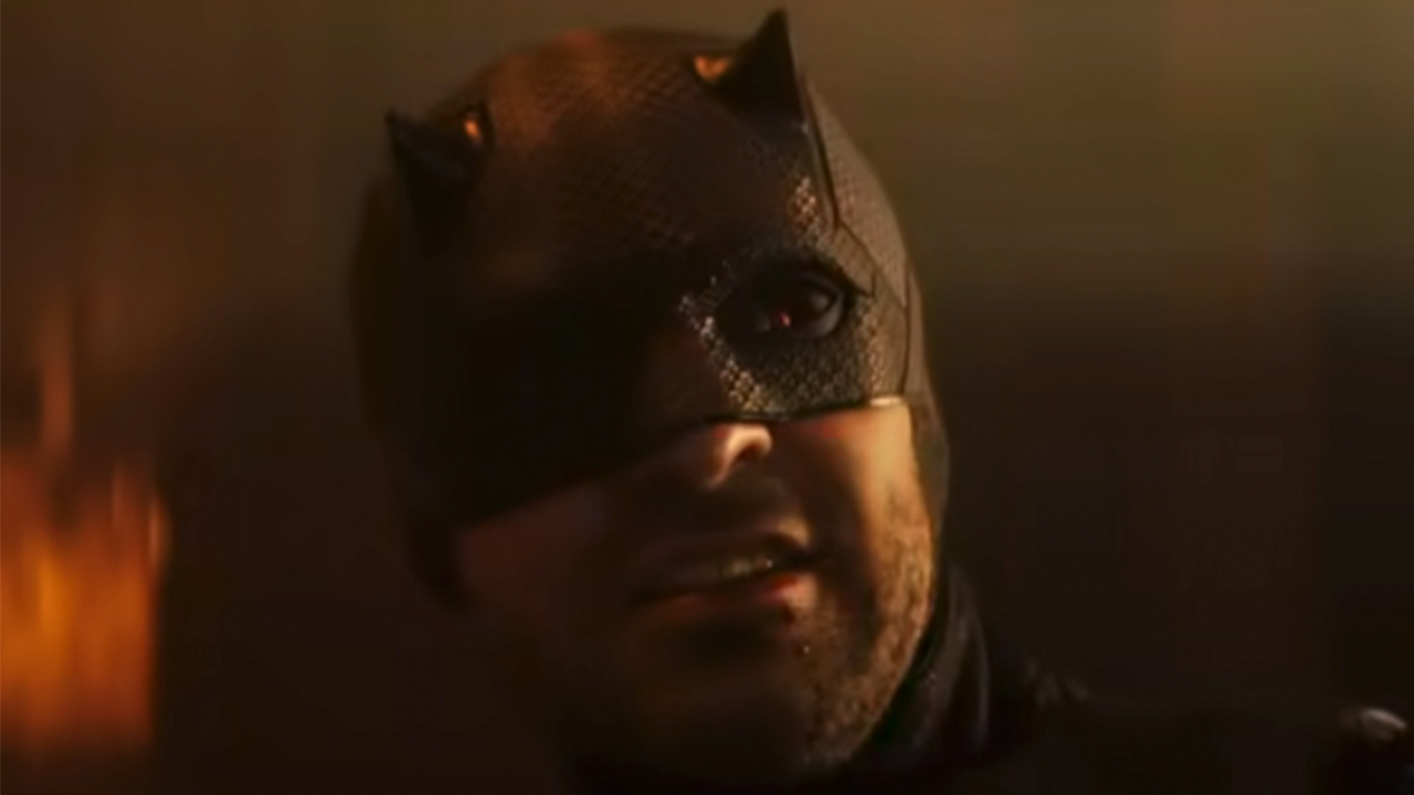 A close up of Charlie Cox as Daredevil
