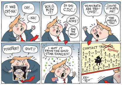 Political Cartoon U.S. Trump COVID&nbsp;